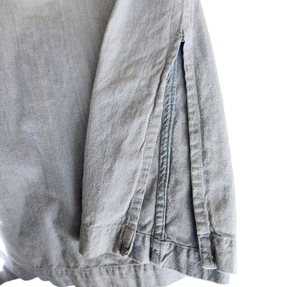 Donnkenny‎ Casual Womens Dress Size Large Blue 100% Cotton Side Slit Sleeveless - Picture 9 of 10